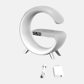 G-Shape Lamp with Speaker, Clock and Charger